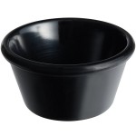 Acopa 4 oz. Black Smooth Melamine Ramekin - 12/Case Acopa 4 oz. Black Smooth Melamine Ramekin - 12/Case