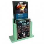 Menu Solutions WDMH-WET Mandarin Wood Menu Holder with 4
