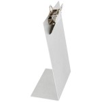 Menu Solutions MTCL-46 Alumitique Aluminum Menu Tent with Clip - Brushed Finish - 4 Menu Solutions MTCL-46 Alumitique Aluminum Menu Tent with Clip - Brushed Finish - 4
