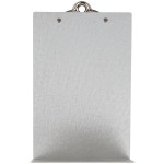 Menu Solutions MTCL-46 Alumitique Aluminum Menu Tent with Clip - Brushed Finish - 4 Menu Solutions MTCL-46 Alumitique Aluminum Menu Tent with Clip - Brushed Finish - 4