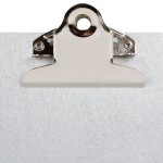 Menu Solutions MTCL-46 Alumitique Aluminum Menu Tent with Clip - Brushed Finish - 4 Menu Solutions MTCL-46 Alumitique Aluminum Menu Tent with Clip - Brushed Finish - 4