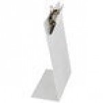 Menu Solutions MTCL-46 Alumitique Aluminum Menu Tent with Clip - Brushed Finish - 4 Menu Solutions MTCL-46 Alumitique Aluminum Menu Tent with Clip - Brushed Finish - 4