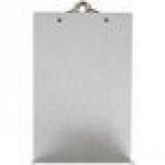 Menu Solutions MTCL-46 Alumitique Aluminum Menu Tent with Clip - Brushed Finish - 4 Menu Solutions MTCL-46 Alumitique Aluminum Menu Tent with Clip - Brushed Finish - 4
