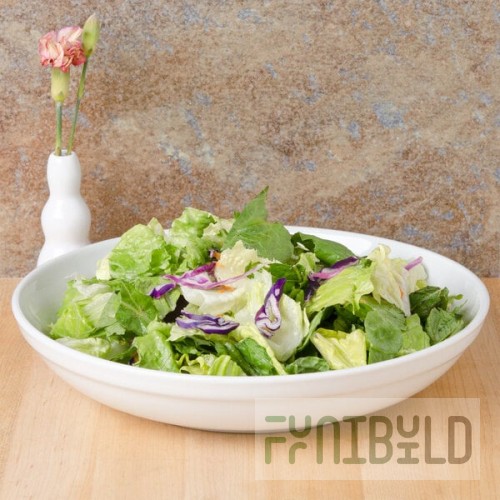 CAC SAL-2 Festiware 48 oz. Super Bright White Porcelain Salad / Pasta Bowl - 12/Case
