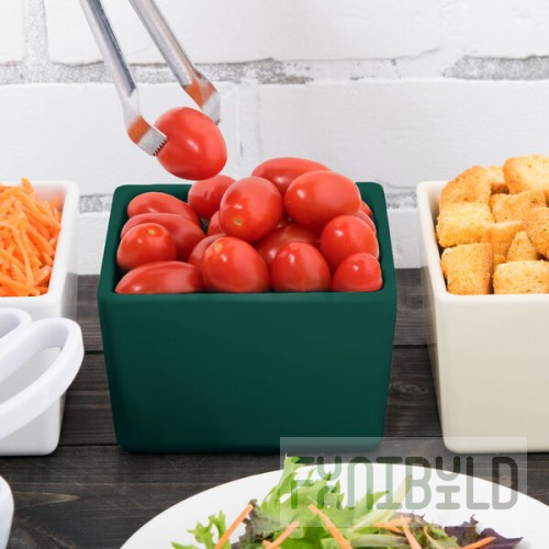 TableCraft CW4024HGN Contemporary Collection Hunter Green 1 Qt. Straight Sided Bowl