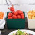 TableCraft CW4024HGN Contemporary Collection Hunter Green 1 Qt. Straight Sided Bowl