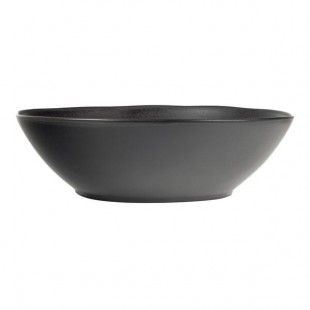 10 Strawberry Street Matte Wave 103 oz. Round Black Stoneware Serving Bowl - 4/Case 10 Strawberry Street Matte Wave 103 oz. Round Black Stoneware Serving Bowl - 4/Case