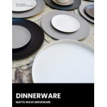 10 Strawberry Street Matte Wave 103 oz. Round Black Stoneware Serving Bowl - 4/Case