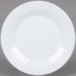 GET B-5-MN-W Minski 5 oz. White Glazed White Textured Rim Melamine Fruit Bowl - 24/Case