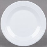 GET B-5-MN-W Minski 5 oz. White Glazed White Textured Rim Melamine Fruit Bowl - 24/Case