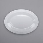 GET B-5-MN-W Minski 5 oz. White Glazed White Textured Rim Melamine Fruit Bowl - 24/Case