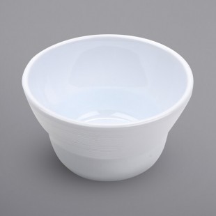 GET B-14-MN-W Minski 16 oz. White Glazed Textured Rim Melamine Bowl - 12/Case