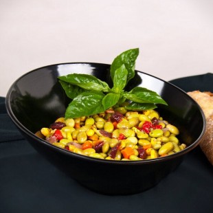 GET B-784-BK Black Elegance 5.5 oz. Black Slanted Melamine Bowl - 24/Case