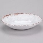 GET B-42-AM-W Arctic Mill 1.3 Qt. White Glazed Irregular Round Bowl - 12/Case