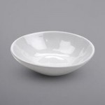 GET B-42-AM-W Arctic Mill 1.3 Qt. White Glazed Irregular Round Bowl - 12/Case