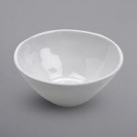 GET B-42-AM-W Arctic Mill 1.3 Qt. White Glazed Irregular Round Bowl - 12/Case