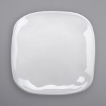 GET B-42-AM-W Arctic Mill 1.3 Qt. White Glazed Irregular Round Bowl - 12/Case