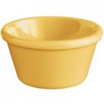 Acopa Foundations 4 oz. Yellow Narrow Rim Melamine Fruit Dish - 12/Case