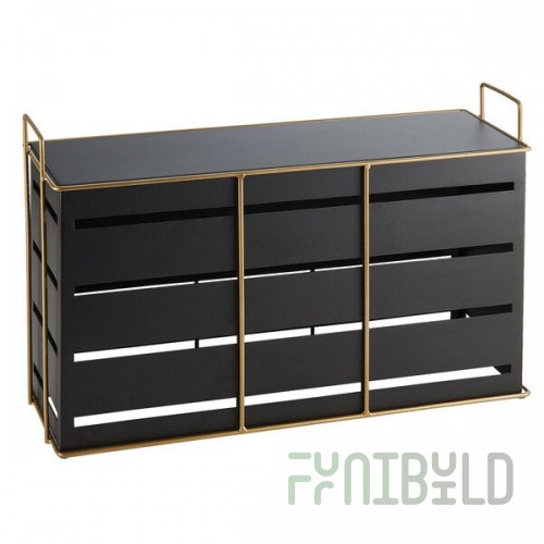 Cal-Mil 22087-13-90 Empire Rectangle Black Metal Riser - 20