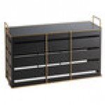 Cal-Mil 22087-13-90 Empire Rectangle Black Metal Riser - 20 Cal-Mil 22087-13-90 Empire Rectangle Black Metal Riser - 20