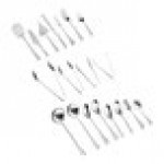 Acopa Edgeworth 19-Piece 18/8 Stainless Steel Extra Heavy Weight Serving Utensils Set