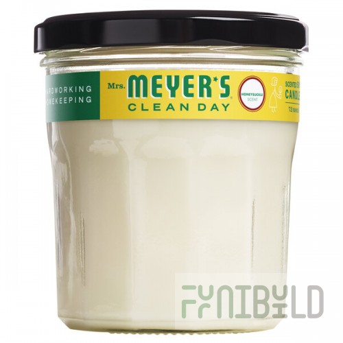 Mrs. Meyer's Clean Day 692194 7.2 oz. Honeysuckle Scented Wax Candle - 6/Case