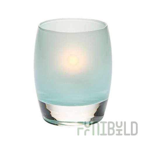 Hollowick 6404SSG Contour Satin Seafoam Glass Votive