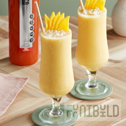 SHOTT Mango Real Fruit Concentrated Flavoring Syrup 1 Liter - 6/Case