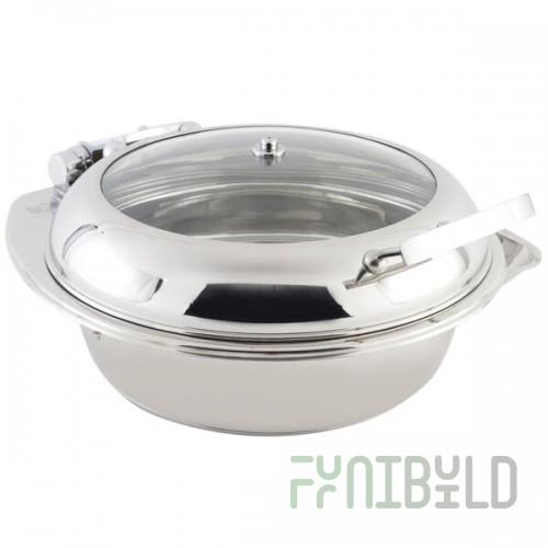 Bon Chef 20300 6 Qt. Induction Chafing Dish with Glass Lid