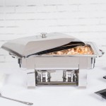 Vollrath 46518 9 Qt. Orion Lift-Off Rectangular Chafer Full Size