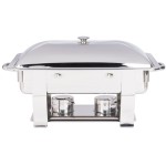 Vollrath 46518 9 Qt. Orion Lift-Off Rectangular Chafer Full Size