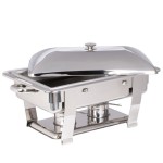 Vollrath 46518 9 Qt. Orion Lift-Off Rectangular Chafer Full Size