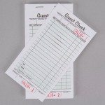 Adams 525SWMT 1-Part White / Green Guest Check Book with Receipt Stub - 6/Case
