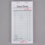 Adams 525SWMT 1-Part White / Green Guest Check Book with Receipt Stub - 6/Case