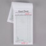 Adams 525SWMT 1-Part White / Green Guest Check Book with Receipt Stub - 6/Case
