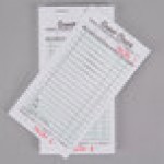 Adams 525SWMT 1-Part White / Green Guest Check Book with Receipt Stub - 6/Case