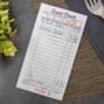Adams 525SWMT 1-Part White / Green Guest Check Book with Receipt Stub - 6/Case