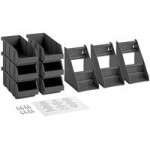Choice Brown 2-Tier Self-Serve Organizer Set with 8 Bins and 2 Label Seets