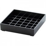 Cal-Mil 3569-6-13 Black Plastic Condiment Holder with Removable Compartments - 13 1/4