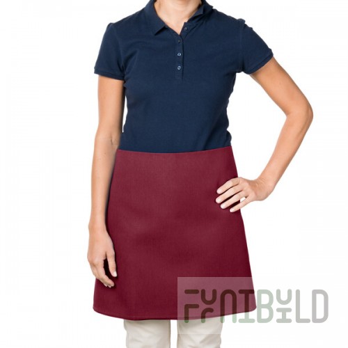 Intedge Burgundy Poly-Cotton 4-Way Waist Apron - 38