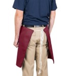 Intedge Burgundy Poly-Cotton 4-Way Waist Apron - 38