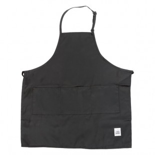 Chef Revival Black Poly-Cotton Customizable Bib Apron with 1 Pocket - 30 Chef Revival Black Poly-Cotton Customizable Bib Apron with 1 Pocket - 30