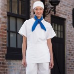 Uncommon Chef 3067 White Customizable Waist Apron with 3 Pockets - 11 Uncommon Chef 3067 White Customizable Waist Apron with 3 Pockets - 11