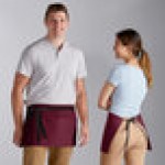 Choice Royal Blue Poly-Cotton Waist Apron with Black Webbing and 3 Pockets - 12 Choice Royal Blue Poly-Cotton Waist Apron with Black Webbing and 3 Pockets - 12