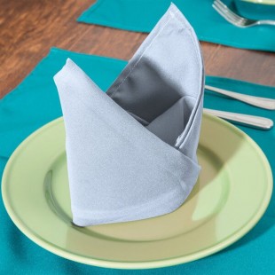 Intedge Light Blue 100% Polyester Cloth Napkins, 18