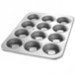Chicago Metallic 43385 12 Cup 6 oz. Glazed Aluminized Steel MaryAnn / Strawberry Shortcake Specialty Pan - 12 7/8 Chicago Metallic 43385 12 Cup 6 oz. Glazed Aluminized Steel MaryAnn / Strawberry Shortcake Specialty Pan - 12 7/8