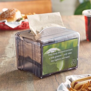 San Jamar H4003TBK Venue Tabletop Interfold Napkin Dispenser - Black Pearl