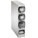 Vollrath K58824-S LidSaver® 3 Stainless Steel 3-Slot Vertical Countertop Lid Dispenser Cabinet with 1 Straw Pocket Vollrath K58824-S LidSaver® 3 Stainless Steel 3-Slot Vertical Countertop Lid Dispenser Cabinet with 1 Straw Pocket