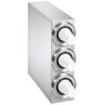 Vollrath K58824-S LidSaver® 3 Stainless Steel 3-Slot Vertical Countertop Lid Dispenser Cabinet with 1 Straw Pocket Vollrath K58824-S LidSaver® 3 Stainless Steel 3-Slot Vertical Countertop Lid Dispenser Cabinet with 1 Straw Pocket