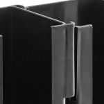 Choice Black 6-Section Countertop Cup, Lid and Napkin Organizer